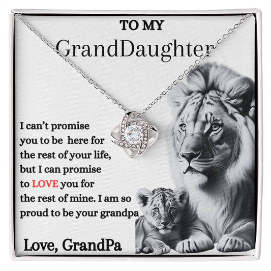 To My GrandDaughter From GrandPa | Love Knot Necklace