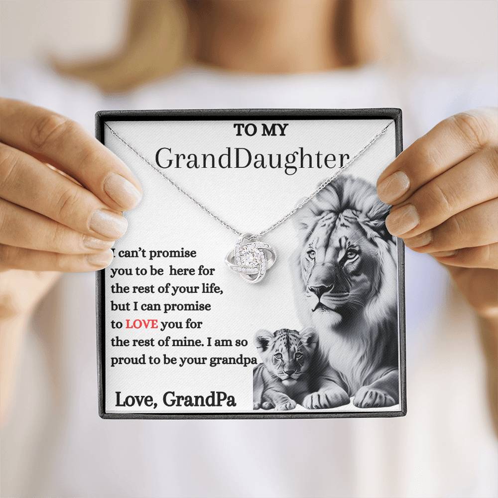 To My GrandDaughter From GrandPa | Love Knot Necklace