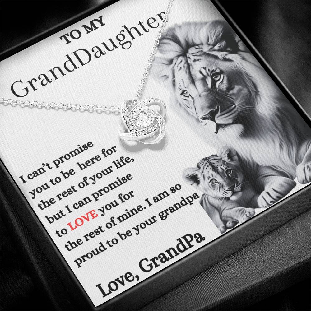 To My GrandDaughter From GrandPa | Love Knot Necklace