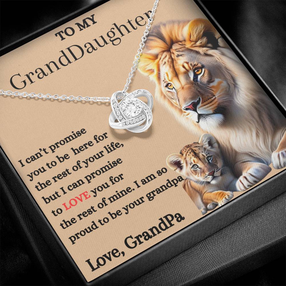 To My GrandDaughter From GrandPa | Love Knot Necklace