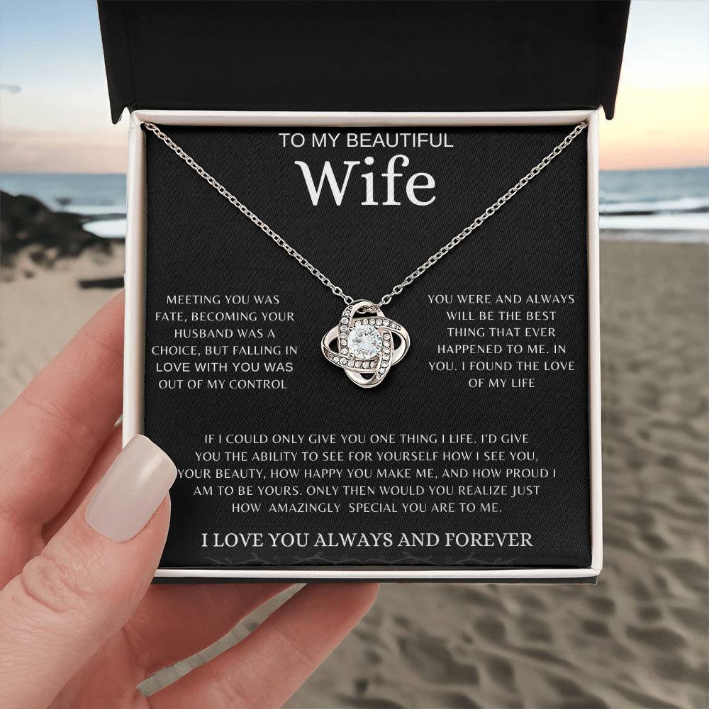 To My Wife | Love Knot Necklace