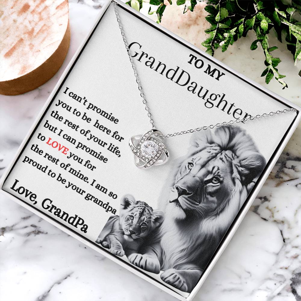 To My GrandDaughter From GrandPa | Love Knot Necklace