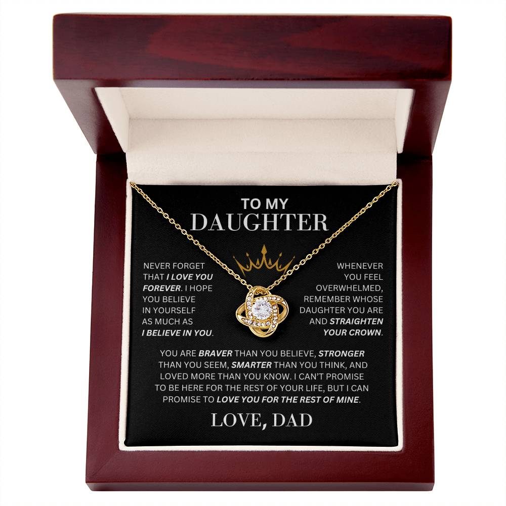 To My Daughter  From Dad| Love Knot Necklace