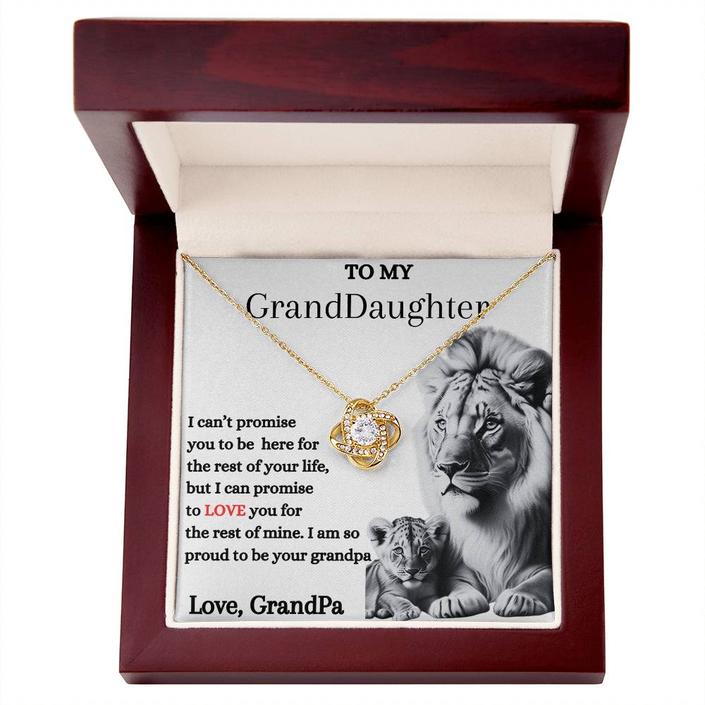 To My GrandDaughter From GrandPa | Love Knot Necklace