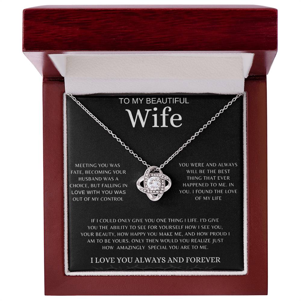 To My Wife | Love Knot Necklace