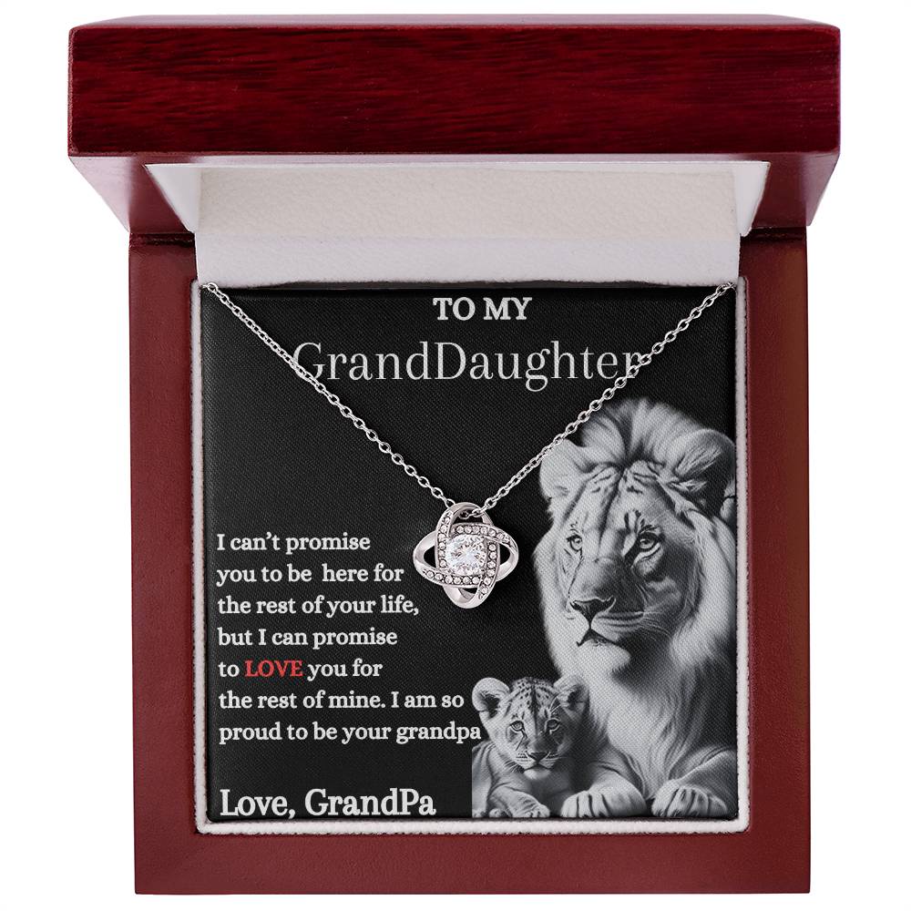 To My GrandDaughter From GrandPa | Love Knot Necklace