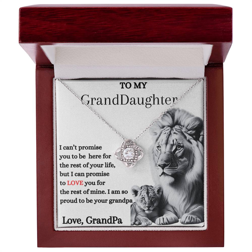 To My GrandDaughter From GrandPa | Love Knot Necklace