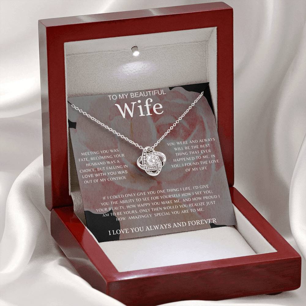 To My Wife | Love Knot Necklace