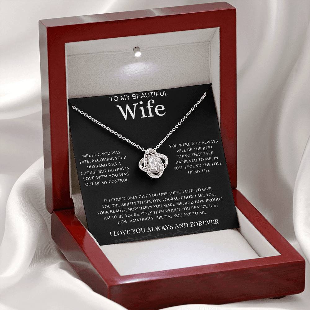 To My Wife | Love Knot Necklace