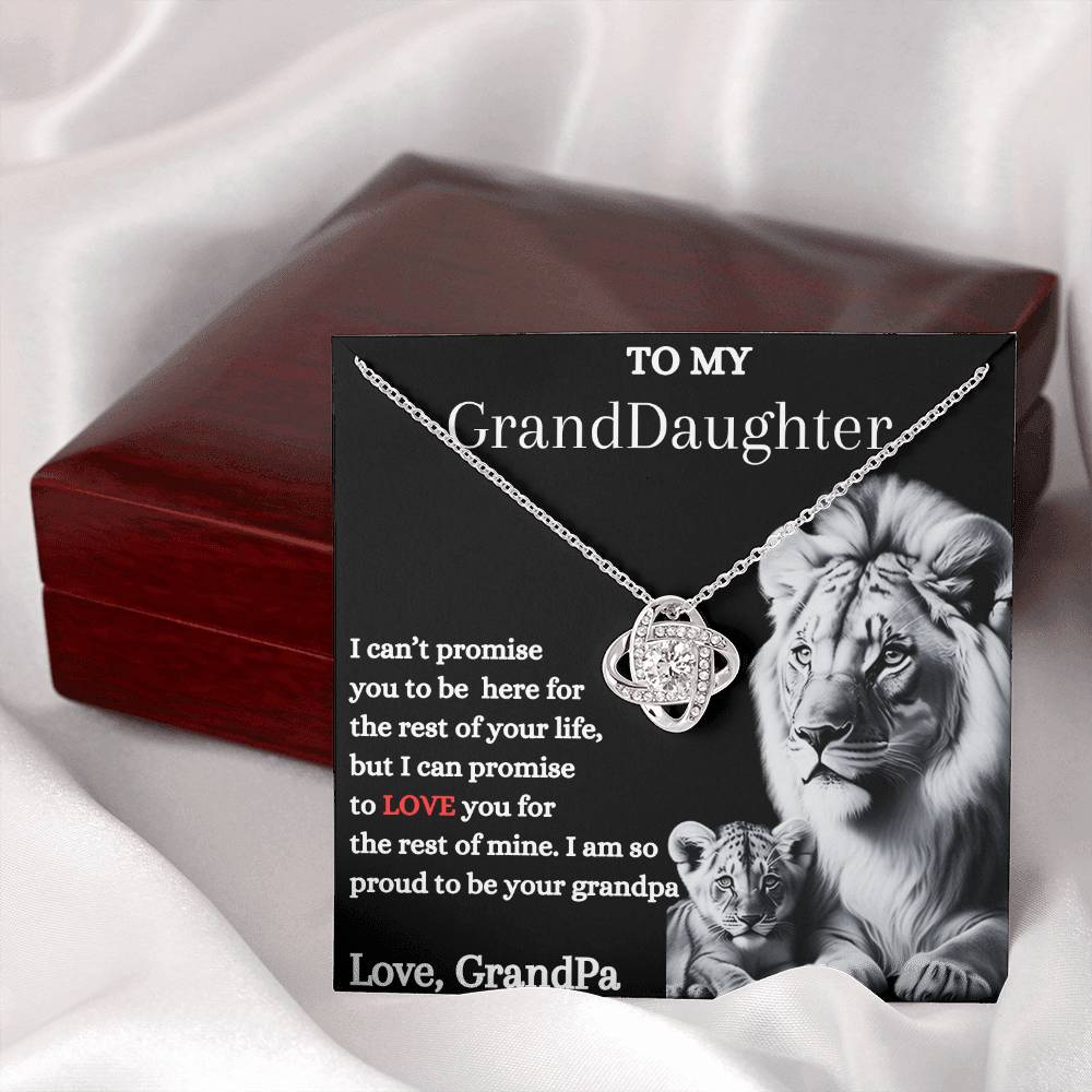 To My GrandDaughter From GrandPa | Love Knot Necklace