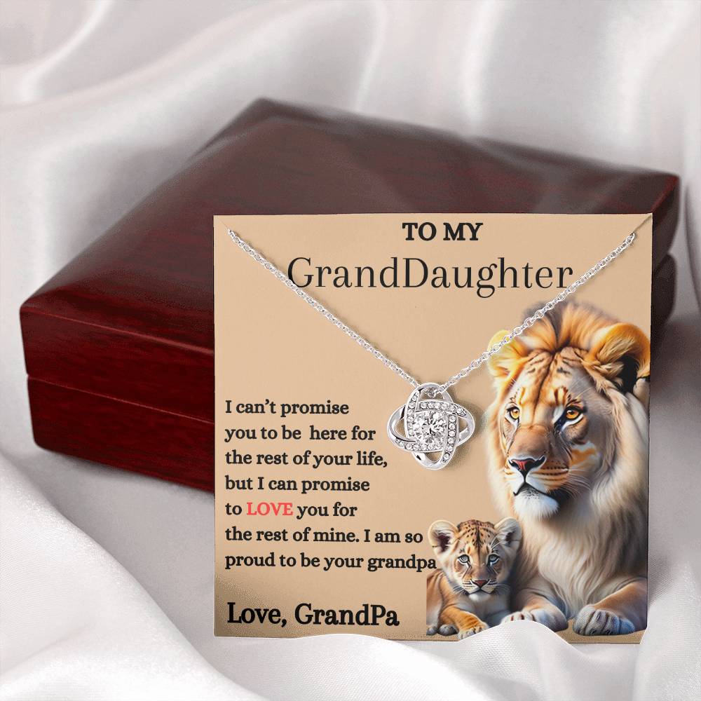 To My GrandDaughter From GrandPa | Love Knot Necklace