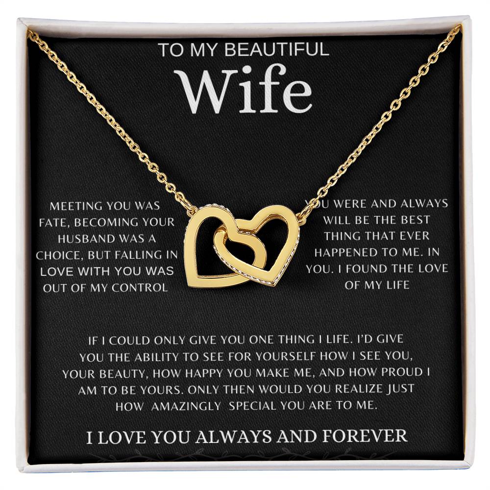 To My Wife | Interlocking Hearts Necklace