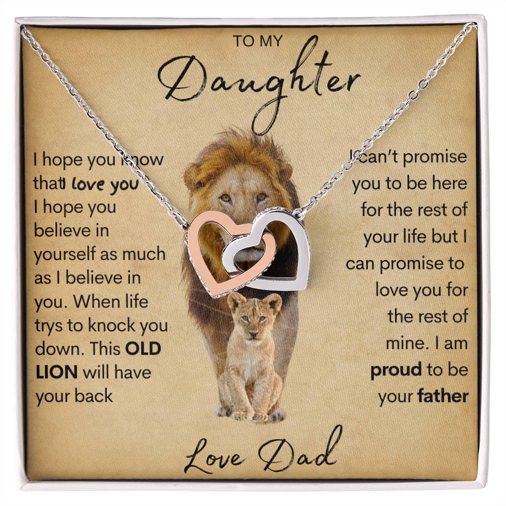 To My Daughter | Interlocking Heart Necklace