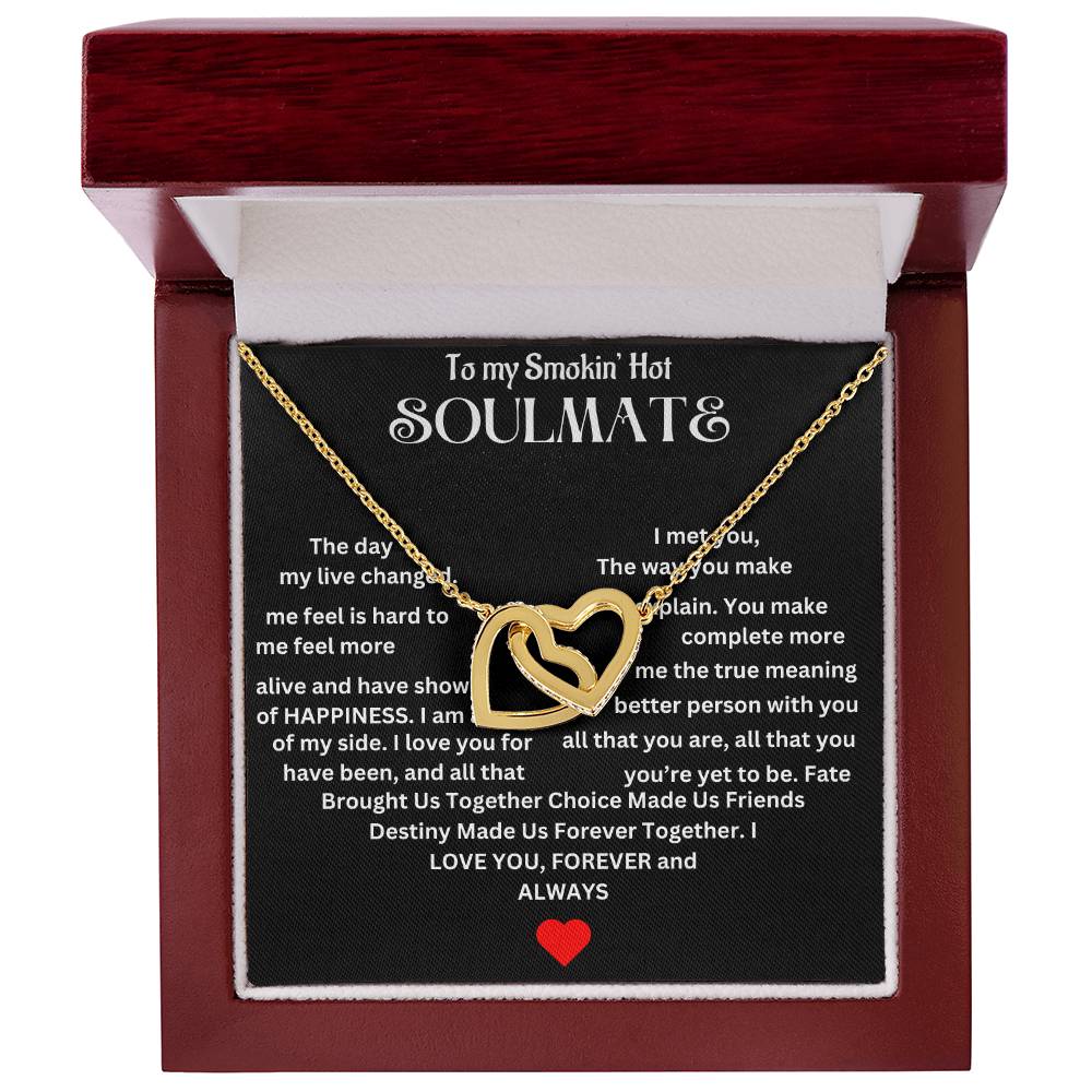 To Smokin' Hot Soulmate |  Interlocking Hearts necklace