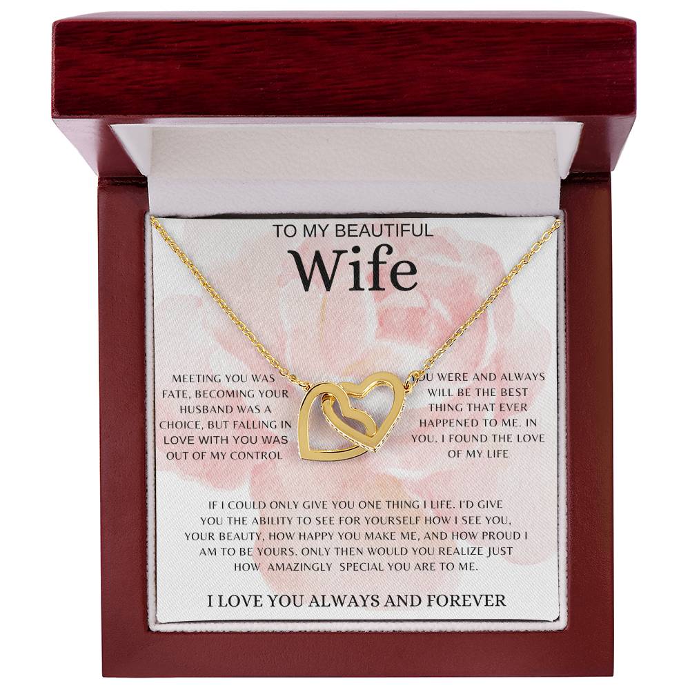 To My Wife | Interlocking Hearts Necklace