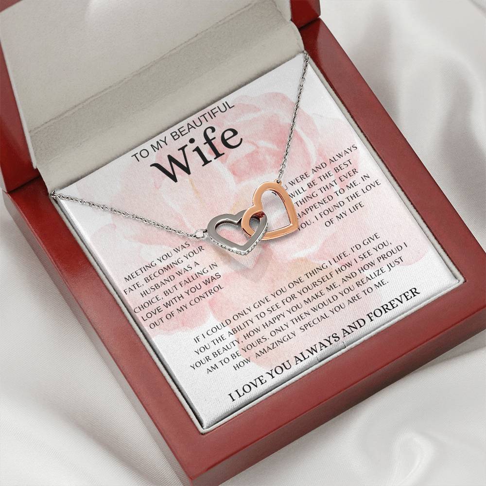 To My Wife | Interlocking Hearts Necklace