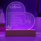 To My Girlfriend  | Engraved Acrylic Heart Plaque