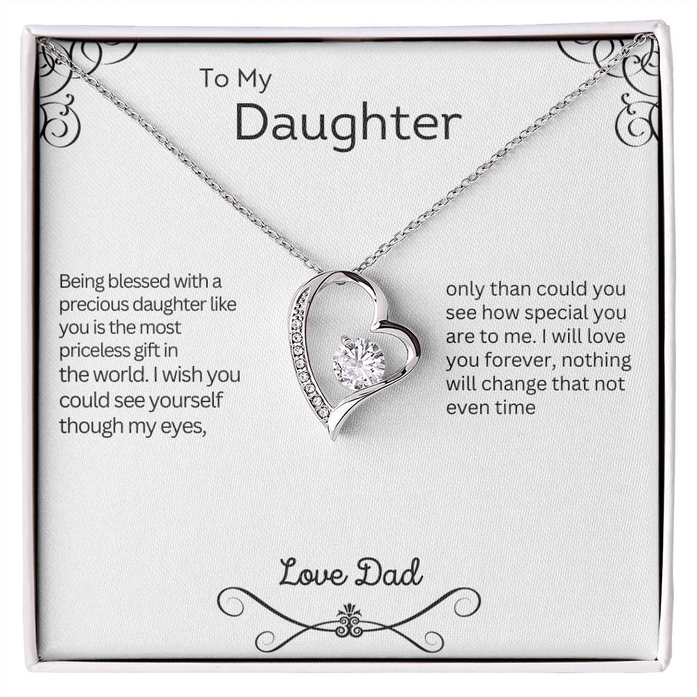 To My Daughter From Dad | Forever Love Necklace