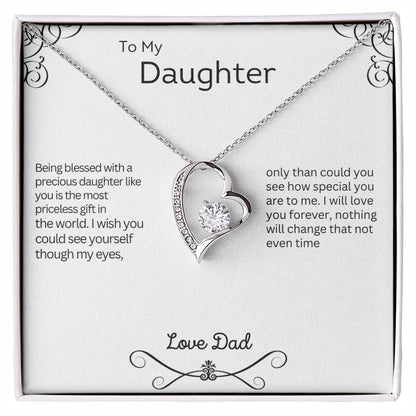 To My Daughter From Dad | Forever Love Necklace