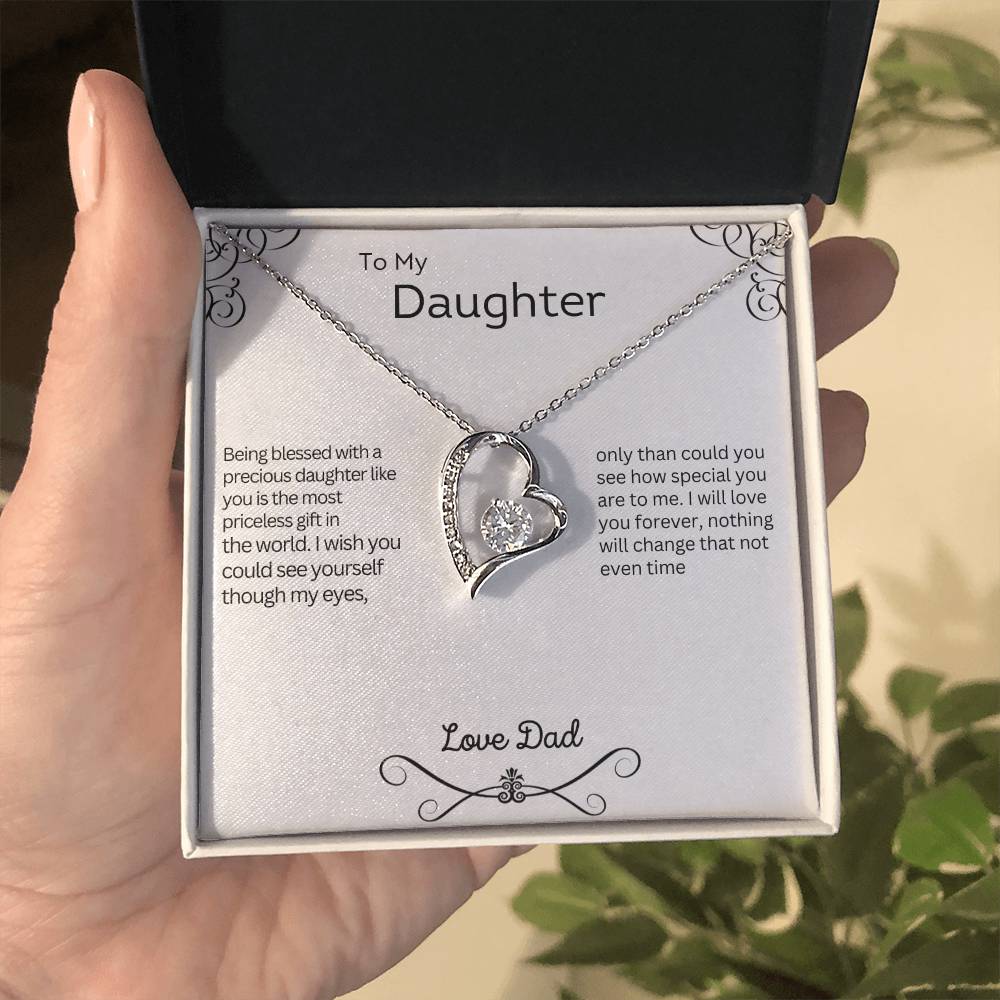 To My Daughter From Dad | Forever Love Necklace