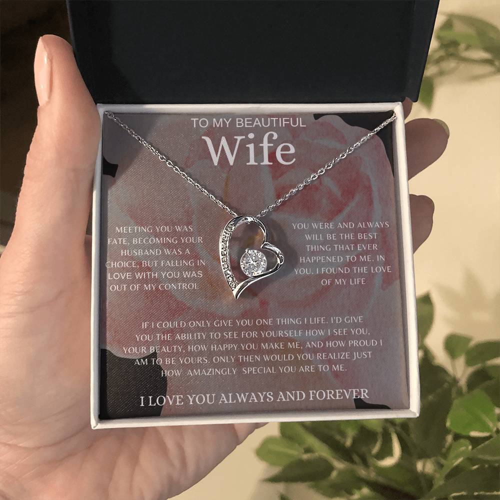 To My Wife | Interlocking Hearts Necklace