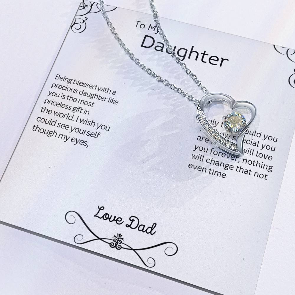 To My Daughter From Dad | Forever Love Necklace