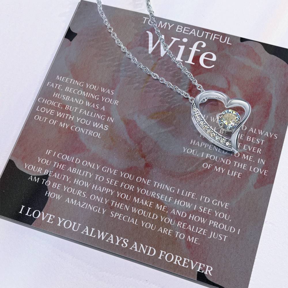 To My Wife | Interlocking Hearts Necklace