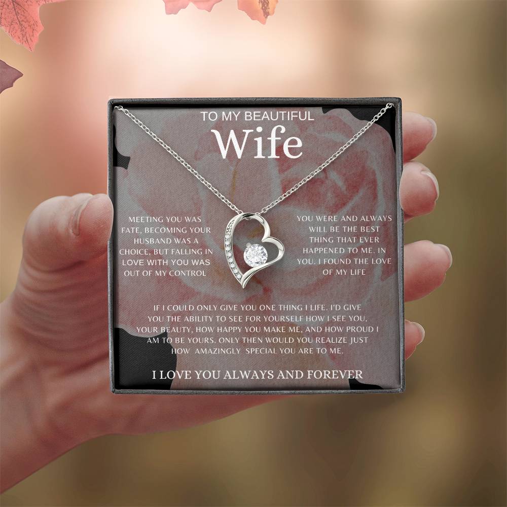 To My Wife | Interlocking Hearts Necklace