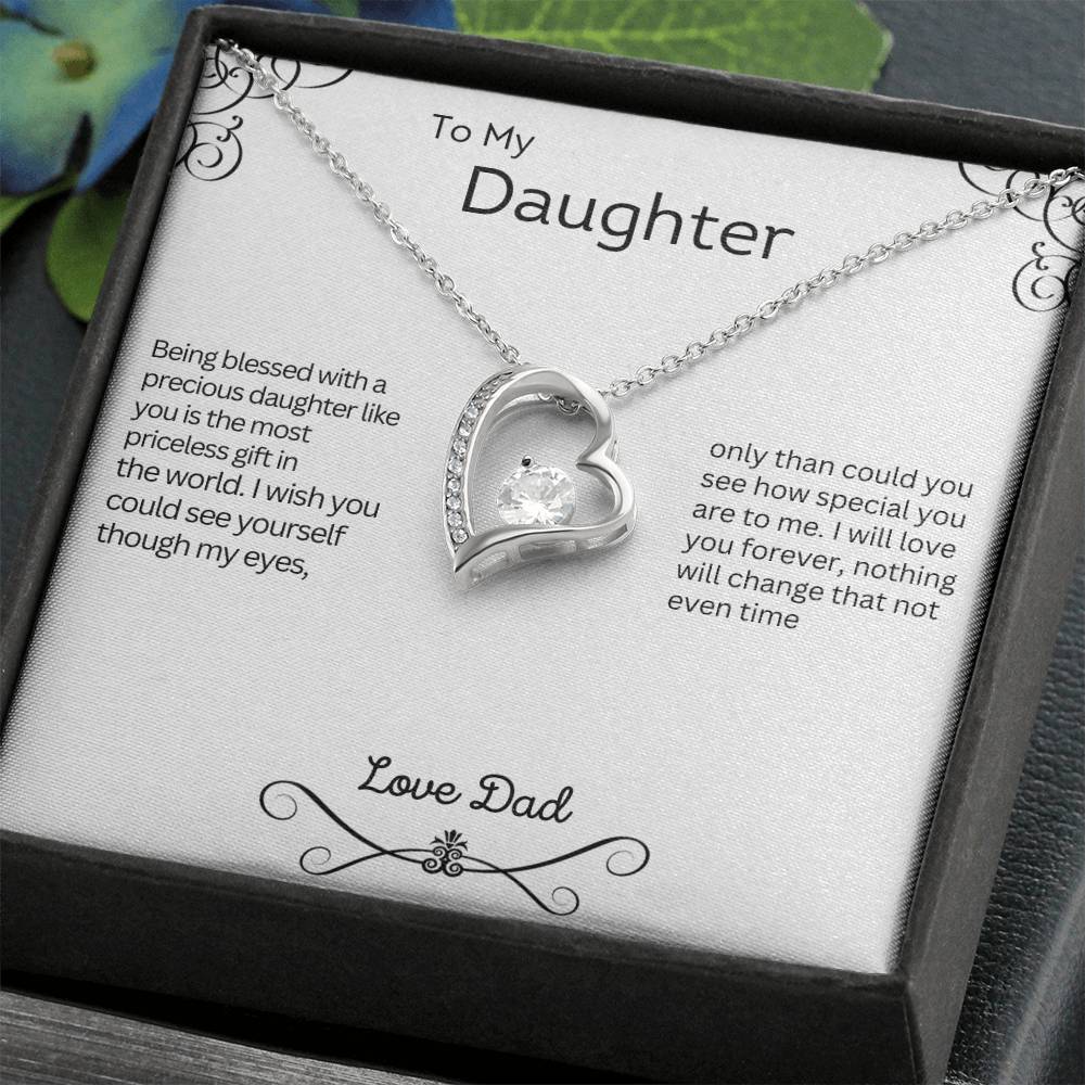 To My Daughter From Dad | Forever Love Necklace