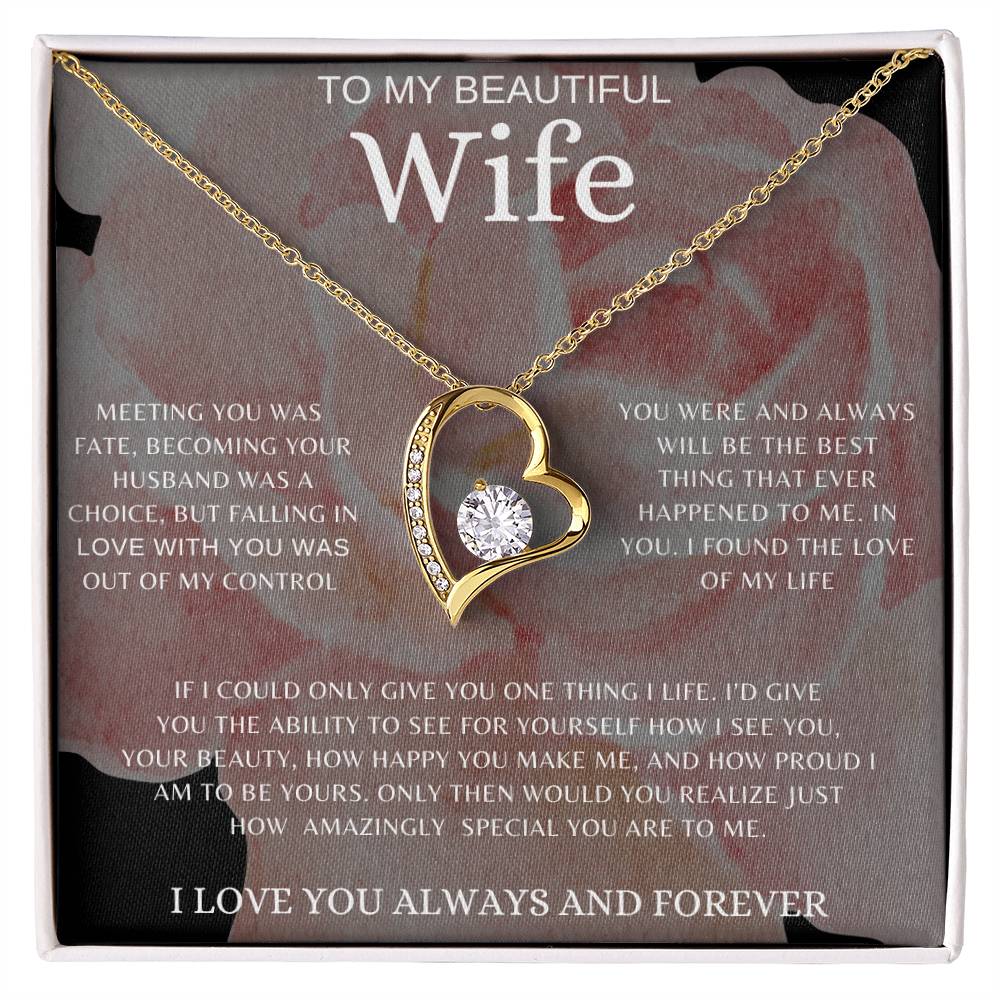 To My Wife | Interlocking Hearts Necklace