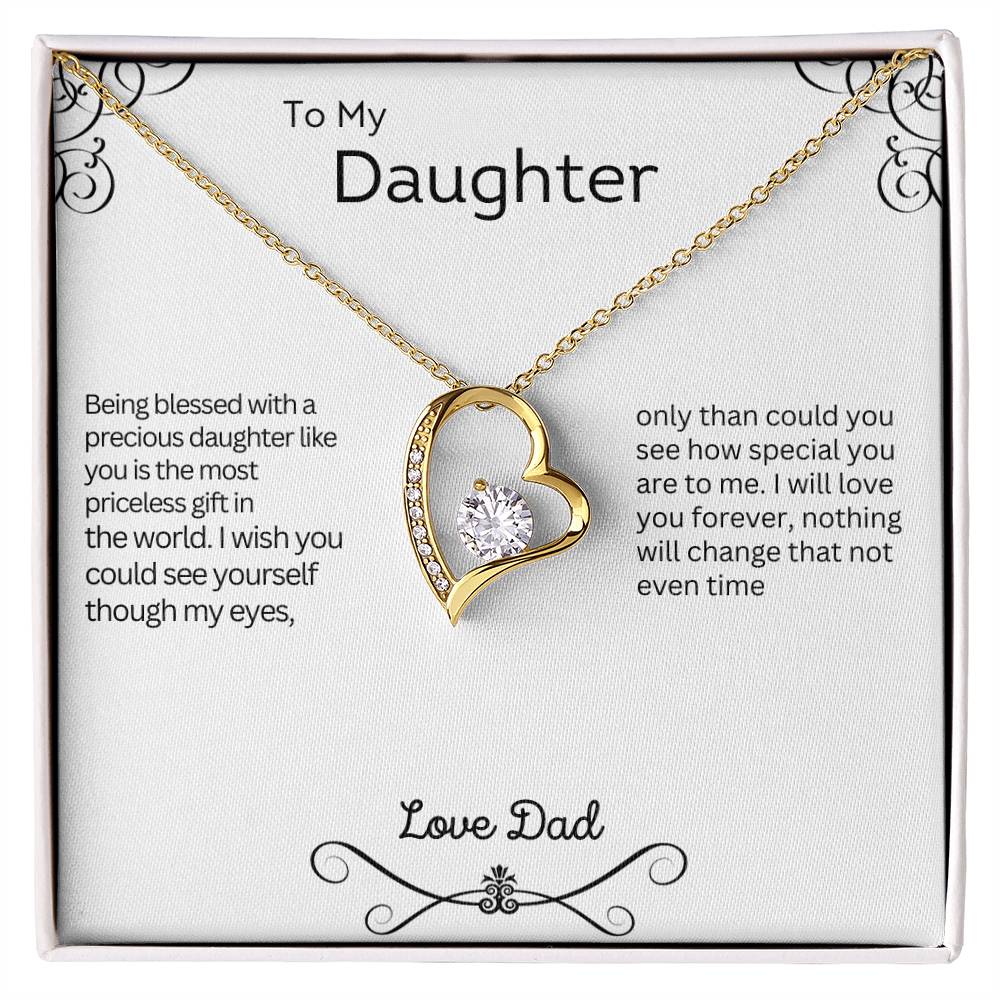 To My Daughter From Dad | Forever Love Necklace