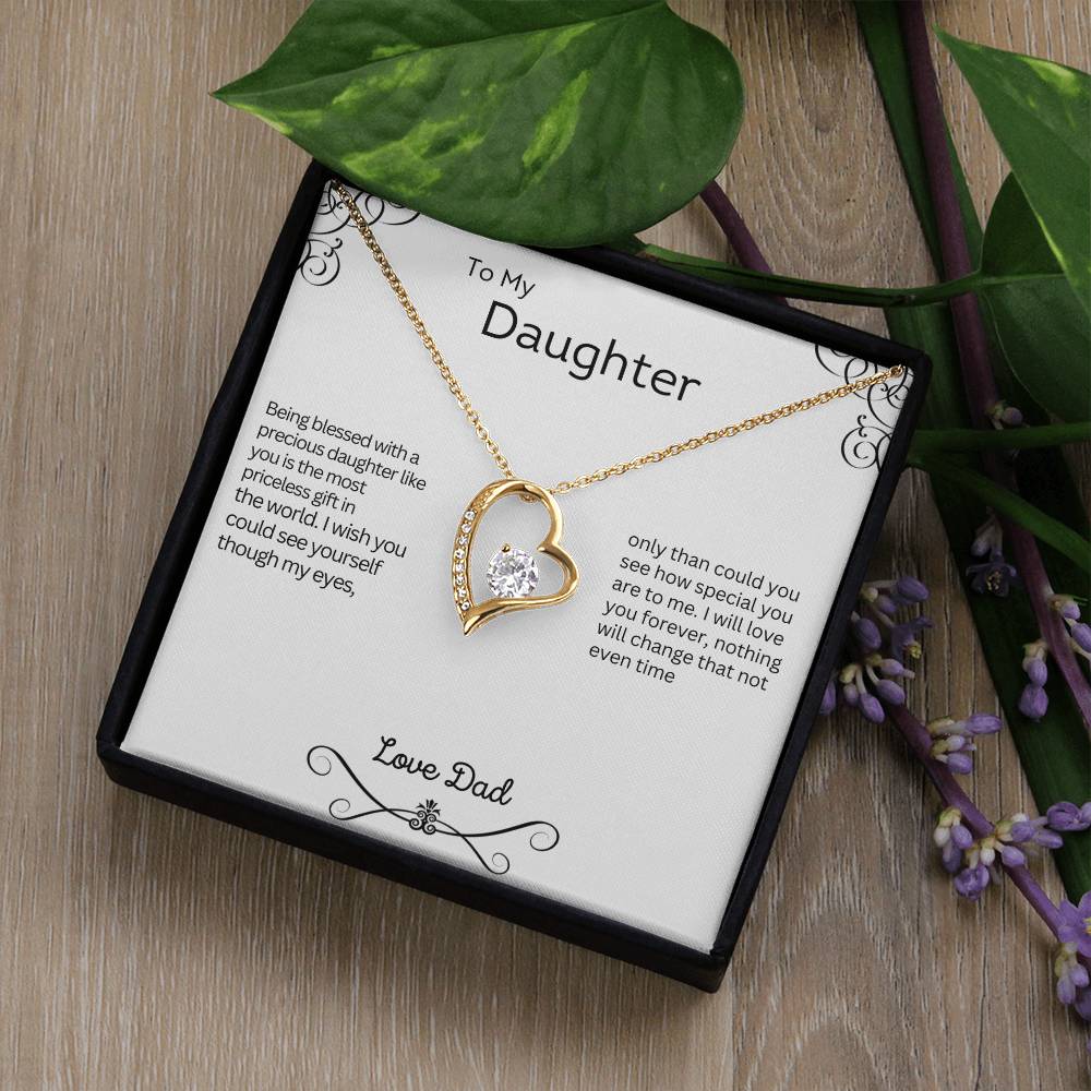 To My Daughter From Dad | Forever Love Necklace