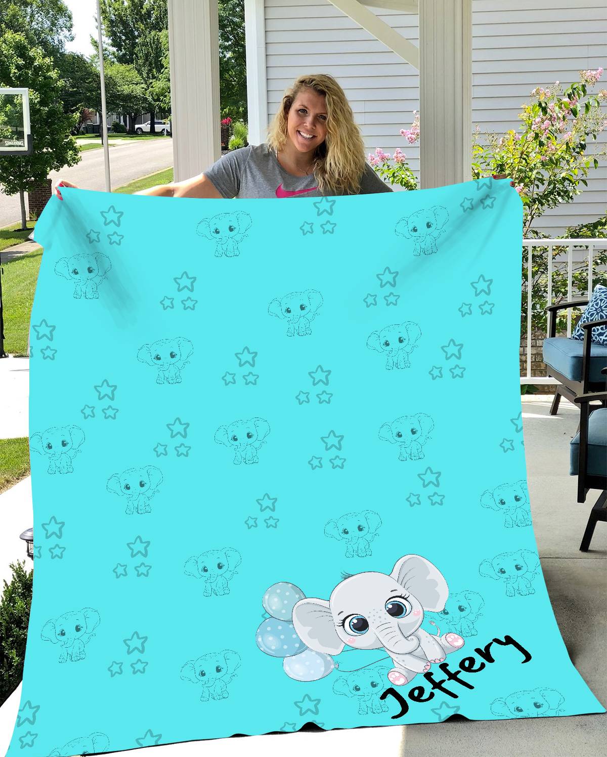 Personalized | Baby Elephant Blanket | 30 x 40