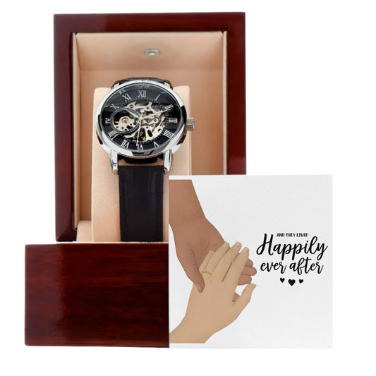 Men's Openwork Watch with personalized Card
