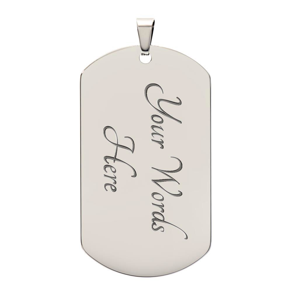 To My Son From Dad | Dog Tag Necklace