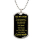 To My Son from Mom | Dog Tag Necklace