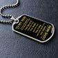 To My Son from Mom | Dog Tag Necklace