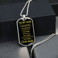 To My Son from Mom | Dog Tag Necklace