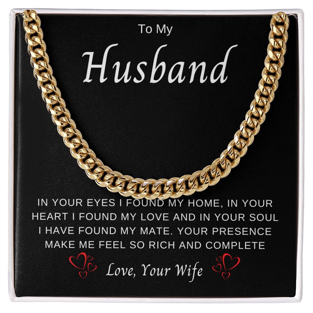 To My Husband | Cuban Chain Necklace