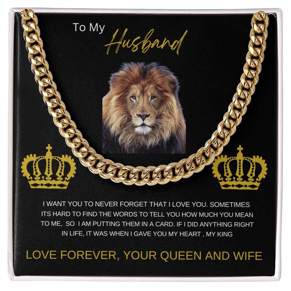 To My Husband| Cuban Link Chain Necklace