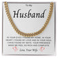 To My Husband | Cuban Chain Necklace