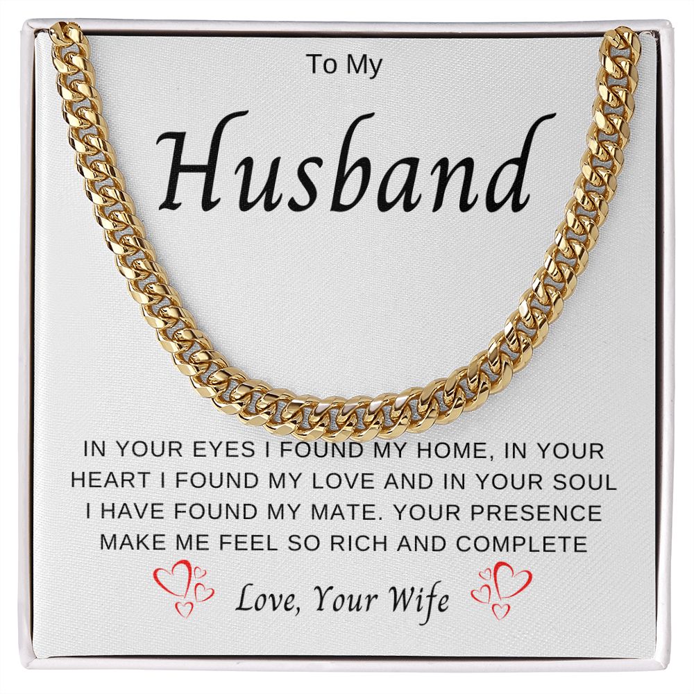 To My Husband | Cuban Chain Necklace