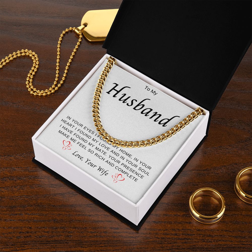 To My Husband | Cuban Chain Necklace