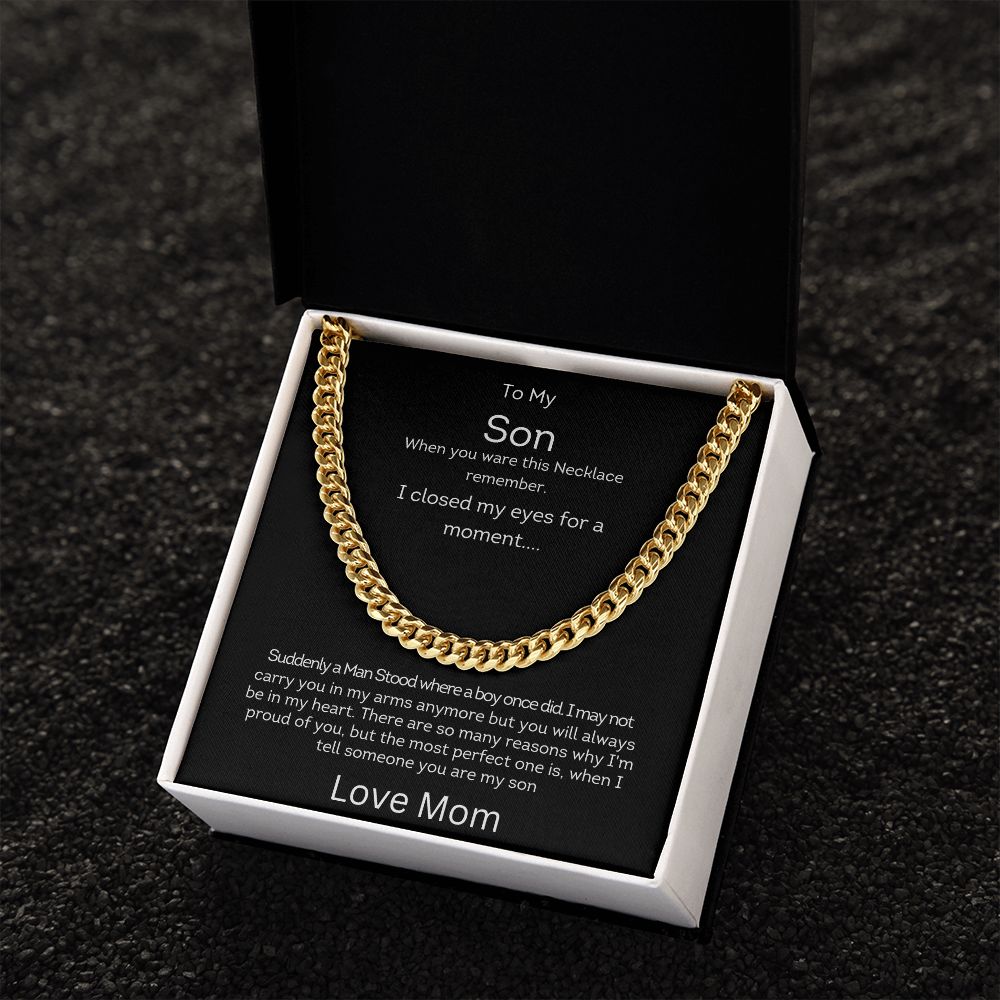 To My Son | Cuban Link Chain
