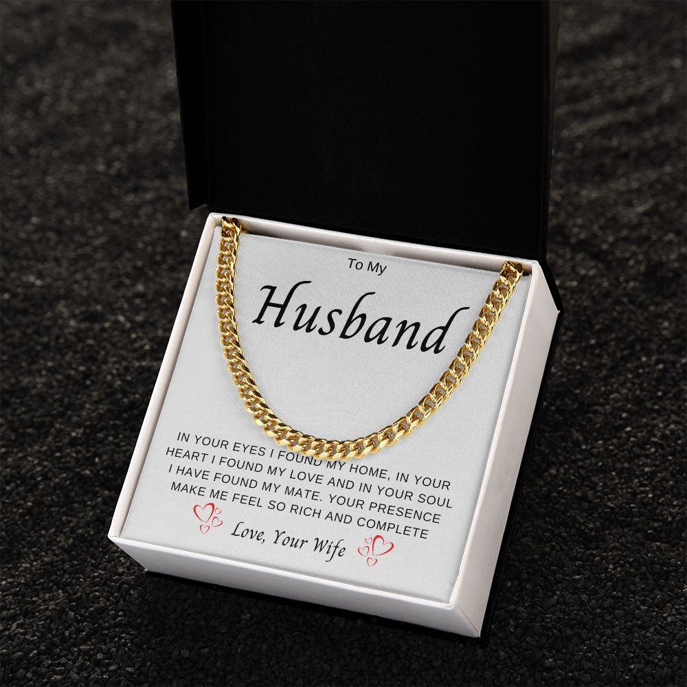 To My Husband | Cuban Chain Necklace