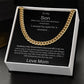 To My Son | Cuban Link Chain