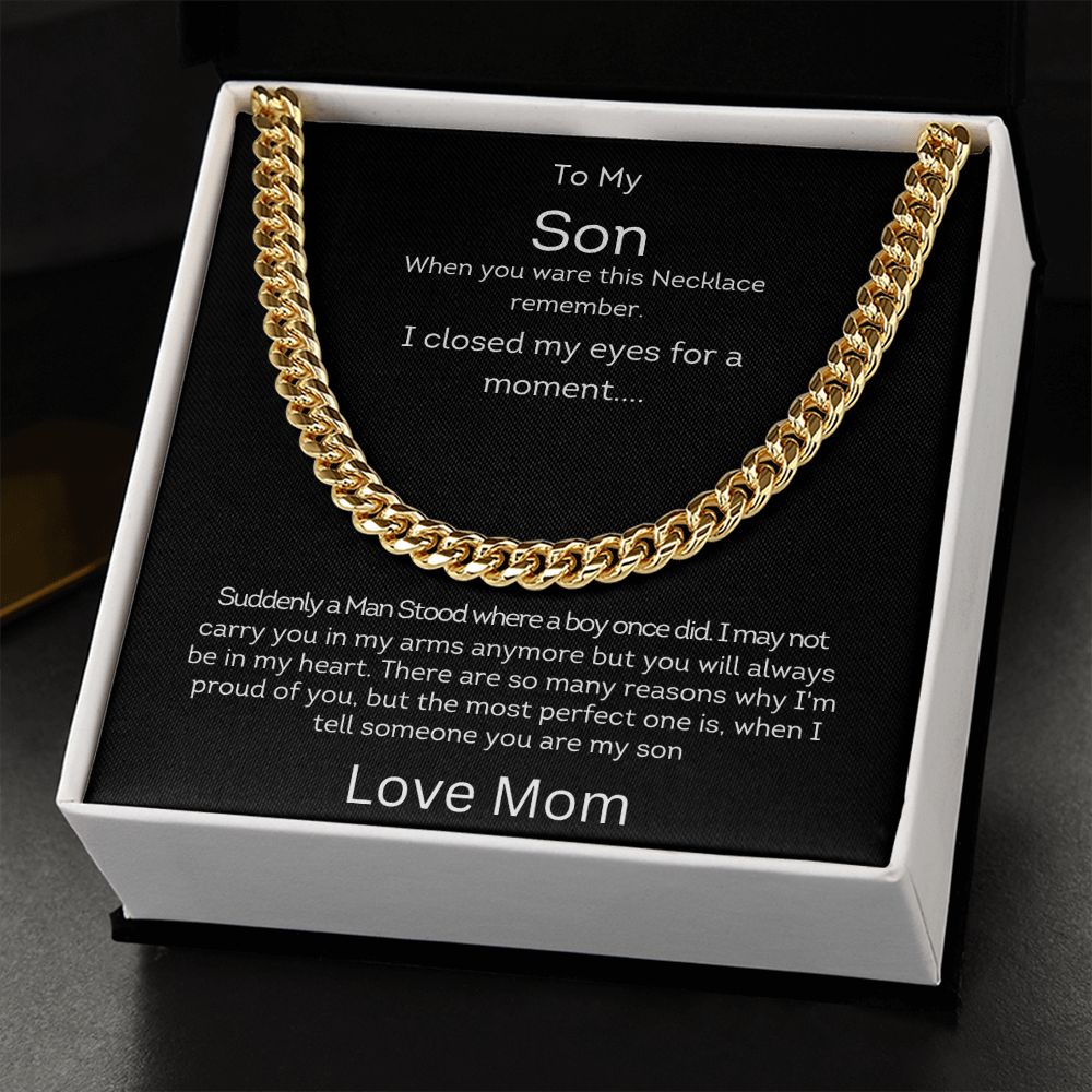 To My Son | Cuban Link Chain