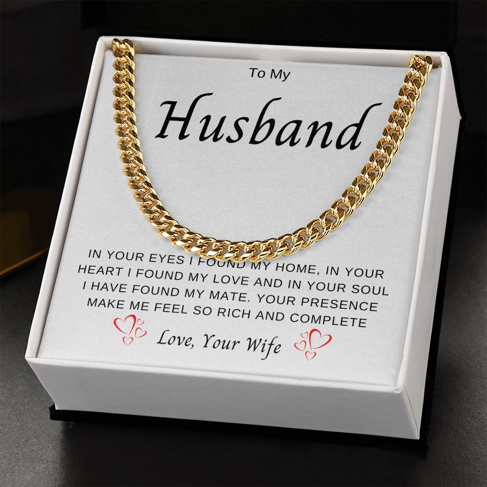 To My Husband | Cuban Chain Necklace