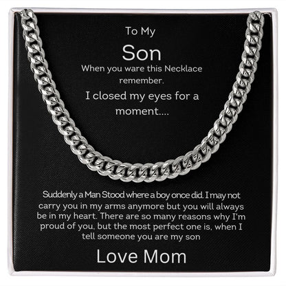 To My Son | Cuban Link Chain