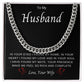 To My Husband | Cuban Chain Necklace